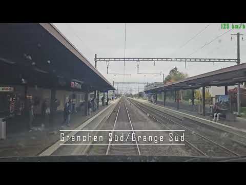 4K [Cab-ride] Biel/Bienne - Aarau, en cabine d'un IC5 (RABDe 500/ICN)