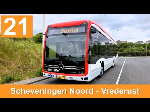 HTM lijn 21: Scheveningen Noord - Vrederust | HTM 1432 | 2025