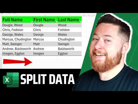 Split data into two columns in Microsoft Excel in under 60 SECONDS!