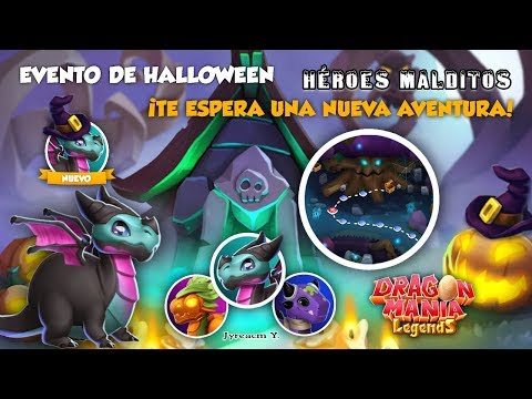 Dragon Mania Legends - New Castle Event 'Héroes Malditos' en Halloween y New Dragon 'Alas Rosadas'