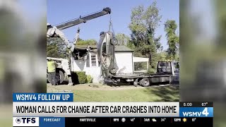 Homeowner who’s home was speared by car asks for guard rail; denied by city officials