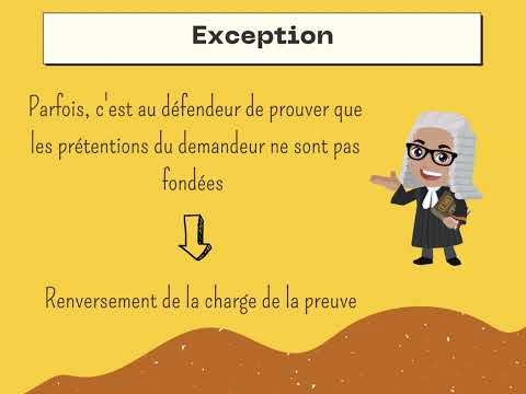 La charge de la preuve et le mécanisme de la présomption