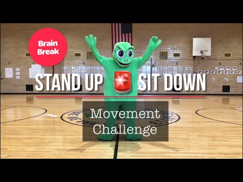 PhysEdZone: "Stand Up/Sit Down" Movement Challenge | Brain Break