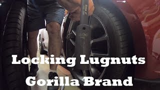 Removing Gorilla Lugnuts with a 6 point socket. There is nothing locking about them.