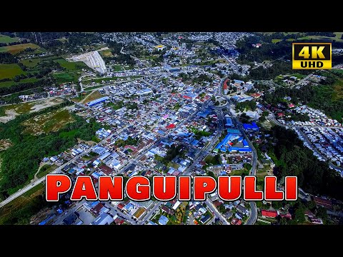 Ciudad De #panguipulli Región de Los Ríos Sur de Chile 4k UHD  Vista Aérea - Drone Temuco