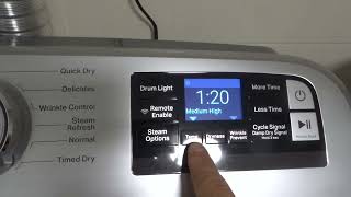Dryer Tutorial-How To Change Temperature-Easy Instructions