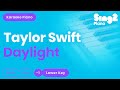 Taylor Swift - Daylight (Lower Key) Karaoke Piano