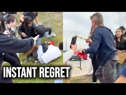 Texas Man F's Around With High School ICE Protesters... Finds Out!