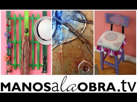 ManosalaObraTv - Programa 4 - Sellos y Stencils - Cuadros Mixed Media