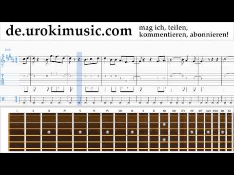 Gitarre Lernen David Guetta, Justin Bieber - 2U Tabulatur Teil#2 um-i995
