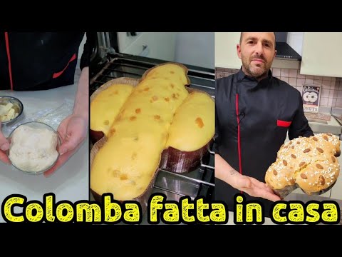 Colomba di Pasqua fatta con lievito di birra.Ricetta fatta in casa con unico impasto