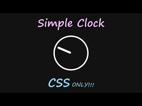 Simple Clock Loader Html Css Clock Loader Css