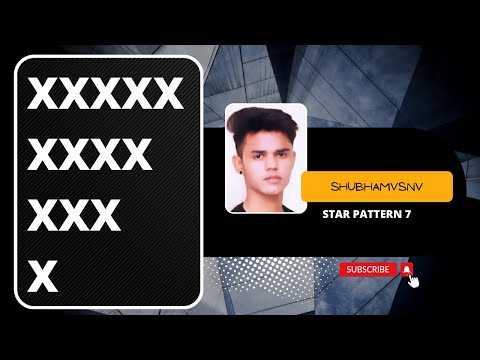 7th Star Pattern Program In Java Shubhamvsnv