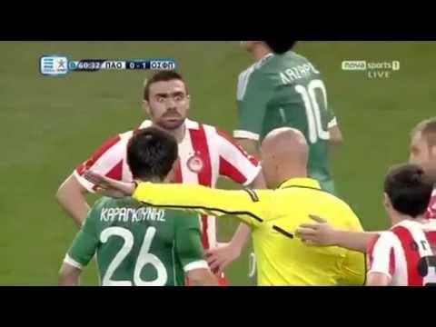 Greek Footballer Shoots Evil Stare At Referee