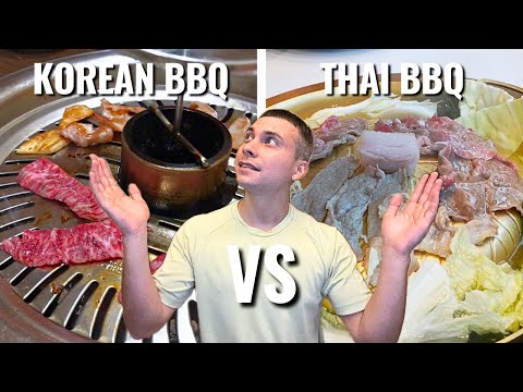 The battle for Bangkok's BEST BBQ (Korean VS Thai Moo Krata)