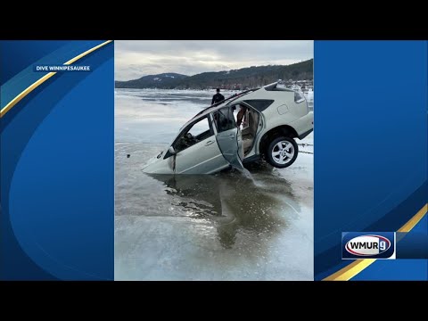 Cars break through ice, tip into Lake Winnipesaukee over weekend