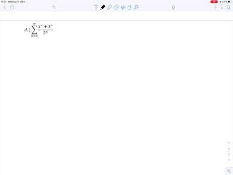Übungsblatt1 Aufgabe 5 und 6 (Master)  - Unendliche Reihen