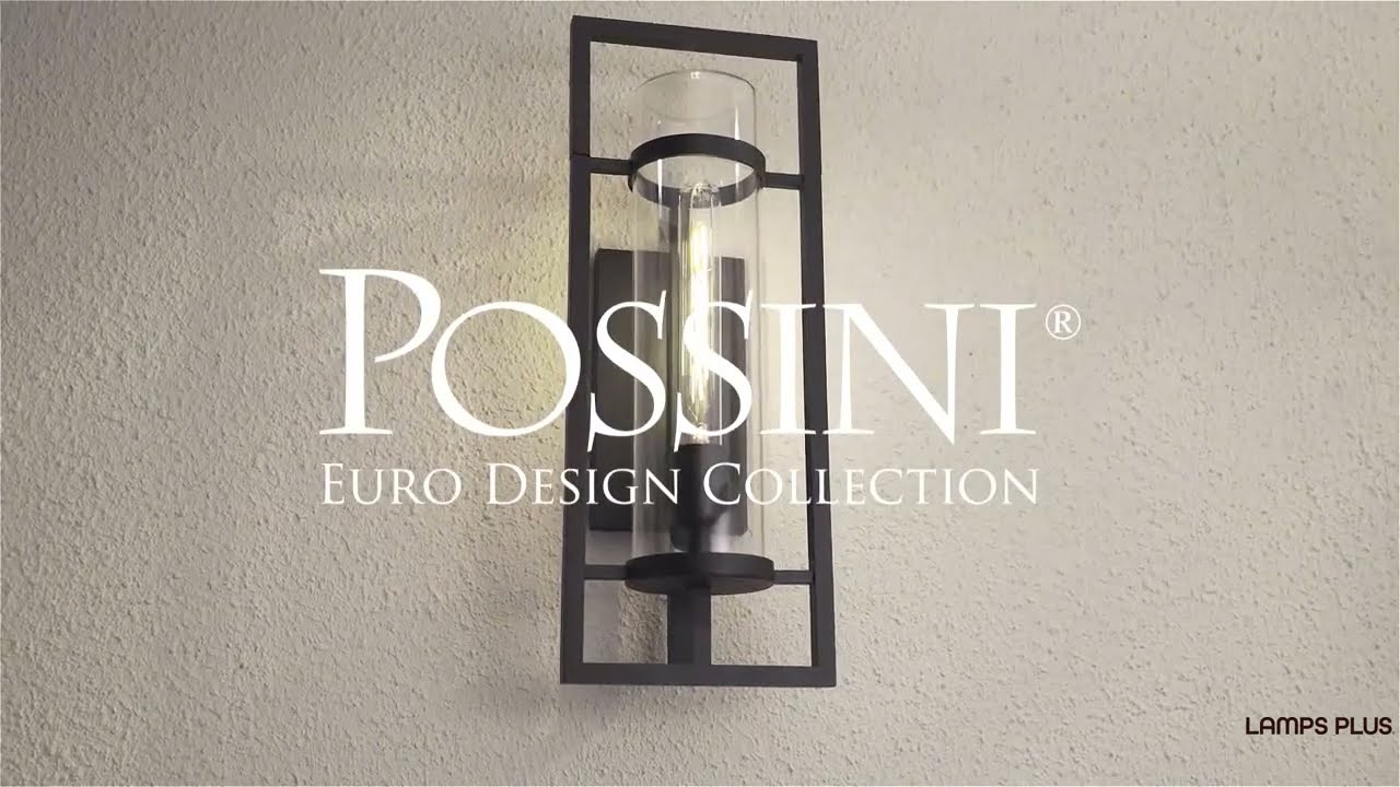 Video 1 Watch A Video About the Possini Euro Castello Sand Black Marine Grade Outdoor Wall Light