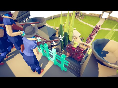 4X MUSKETEER vs 50x EVERY UNIT (Battle of the Stairs) 🔫 | Totally Accurate Battle Simulator TABS