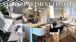 APARTMENT HOME DECOR UPDATES VLOG | MODERN, NEUTRAL & COZY | NEW PATIO SET | FALL VIBES 2023