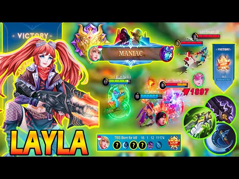 Maniac + 3600 Critical Damage Build Layla - Layla Best Build 2022 ~ Layla Top 1 Global MLBB
