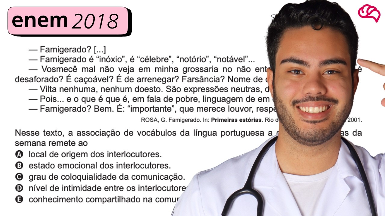 Resolução em Vídeo — Questão 8 ENEM 2018