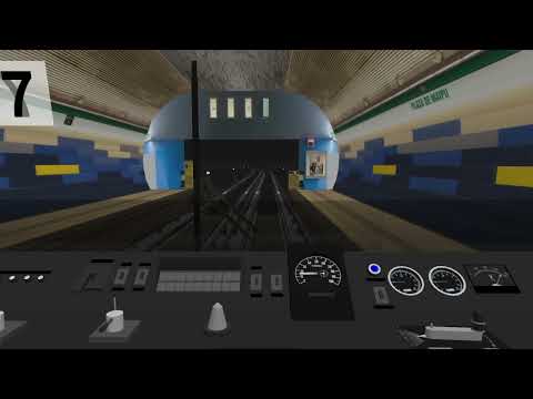 Cab ride de NS-74 en Línea 5 | Recorrido completo | OpenBVE - Metro de Santiago