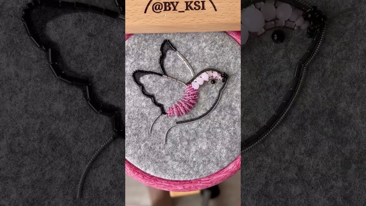 How to Make Hummingbird Brooch Beaded Handmade Brooch Ideas #handmade #beads #diy #asmrvideo