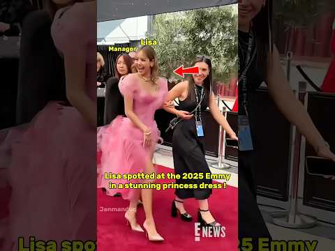 Lisa at the 2025 Emmys in her princess dress  #blackpinkedit #lalisa