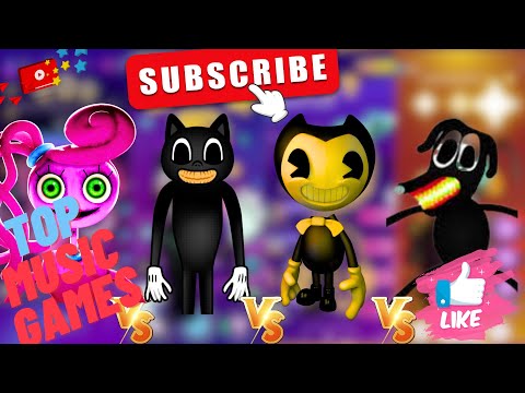 Cartoon Cat VS Mommy Long Legs VS Cartoon Dog VS Bendy / Top Music Games