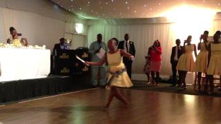 Zambian wedding cake cutting dance