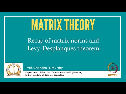 Recap of matrix norms and Levy-Desplanques theorem