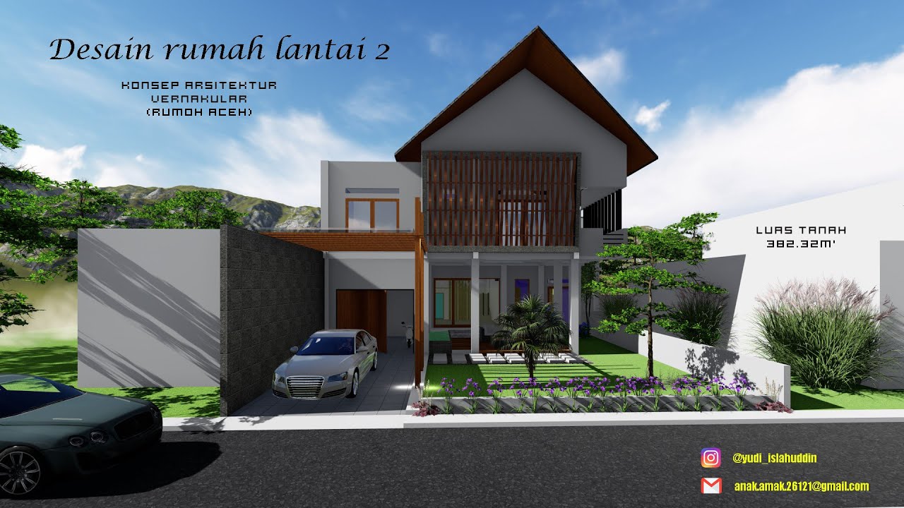 Desain rumah 2 Lantai konsep 