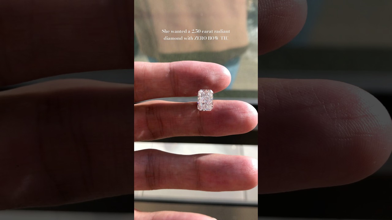 2.50 Carat Radiant Diamond in our Secret “Minimalist” Solitaire Design #engagementring #jewelry