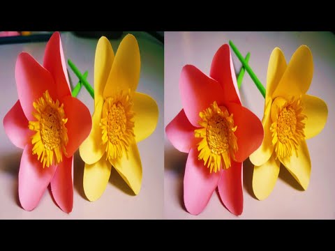 How to make craft paper flowers ideas | Home decor | DIY flowers