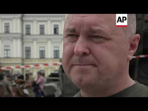 Ukrainian military shows seized Russian equipment