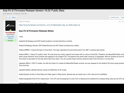 AXE-FX III - Firmware 19.02 Beta Is Now Available!