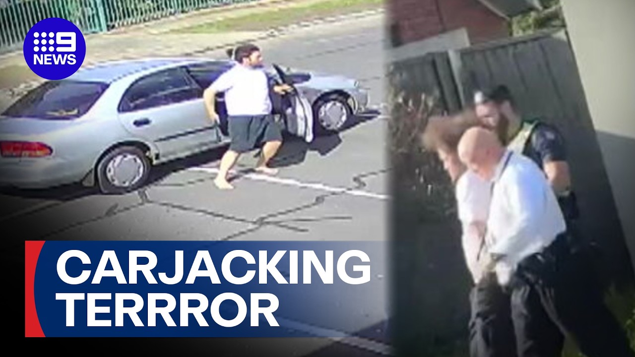 Alleged carjacker accued of targeting elderly man and young mother  | 9 News Australia
