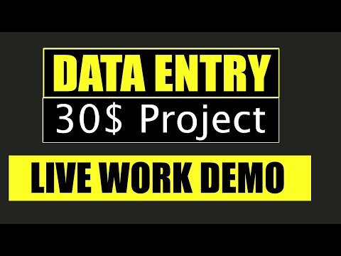 Data Entry Live Demo 30 Project Simple Copy Past Online Job ON Fiverr Upwork Freelancer