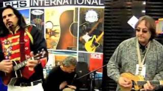 Ukulele Ray Demonstrates Eddy Finn Ukes at NAMM Show 2012