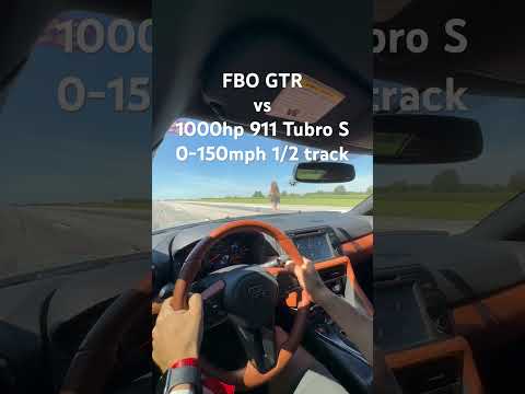 FBO GTR vs 1000hp Porsche 911 Turbo S on the airstrip half mile track