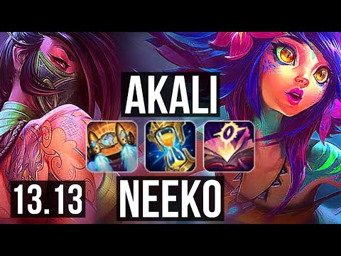 AKALI vs NEEKO (MID) | 11/1/6, 6 solo kills, Legendary, 300+ games | KR Grandmaster | 13.13