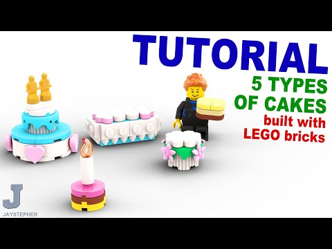 How To Make 5 Styles Of Cakes Using LEGO Bricks Tutorial