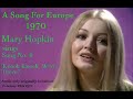 A Song For Europe 1970 United Kingdom Mary Hopkin Song 6 Knock Knock Who S There