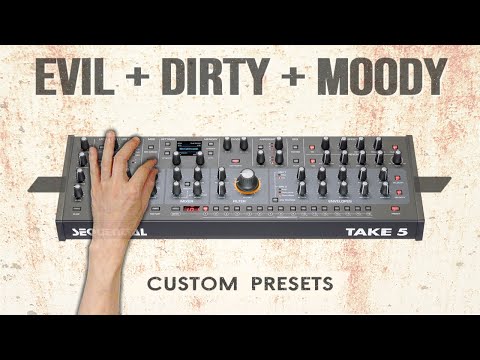 ► Dark pads, gritty bass + industrial sequences ► Sequential TAKE-5 presets (no talking sounds demo)