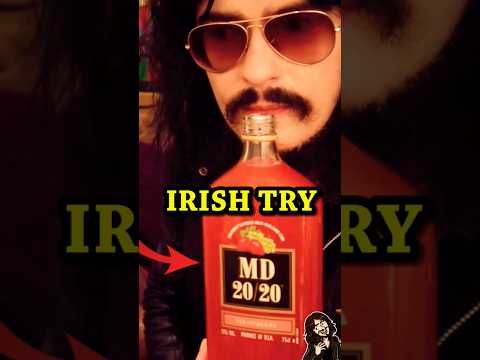 Irish People TRY America's Strongest MD 20/20 Mad Dog For First Time @LeatherJacketGuy #shorts