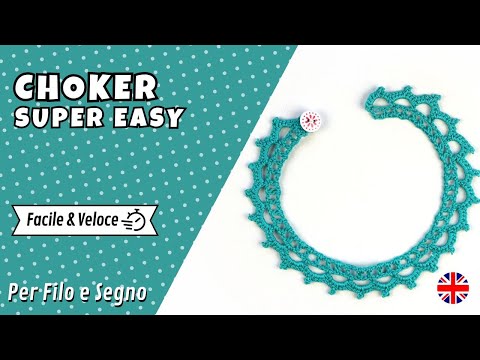 How to crochet a beautiful and simple lace choker 🌺