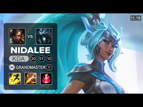 Nidalee Jungle vs Karthus - KR Grandmaster - Season 11 Patch 11.19