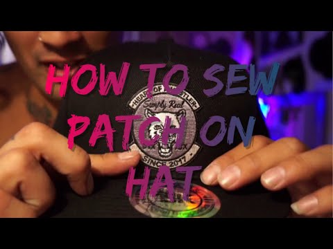 YouTube video about: How to sew a patch onto a hat?