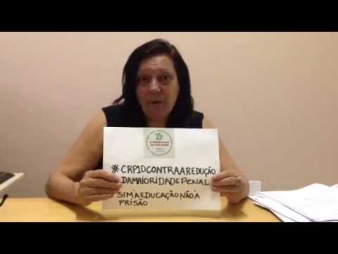 Eunice Guedes, conselheira do CRP 10 PA/AP, é contra a redução da maioridade penal